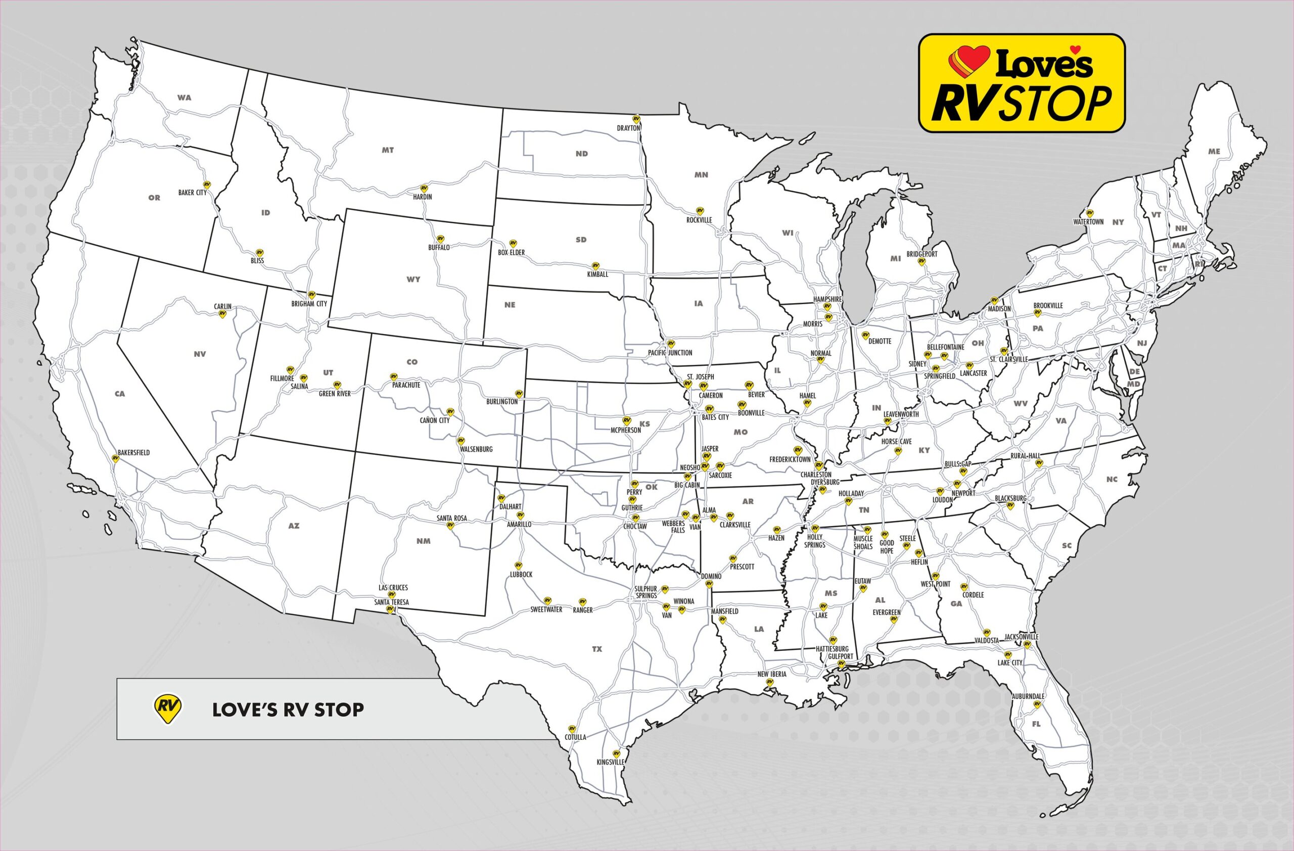 Evergreen Rv Map Discovering Loveβs RV Travel Stops - RVing with Robin
