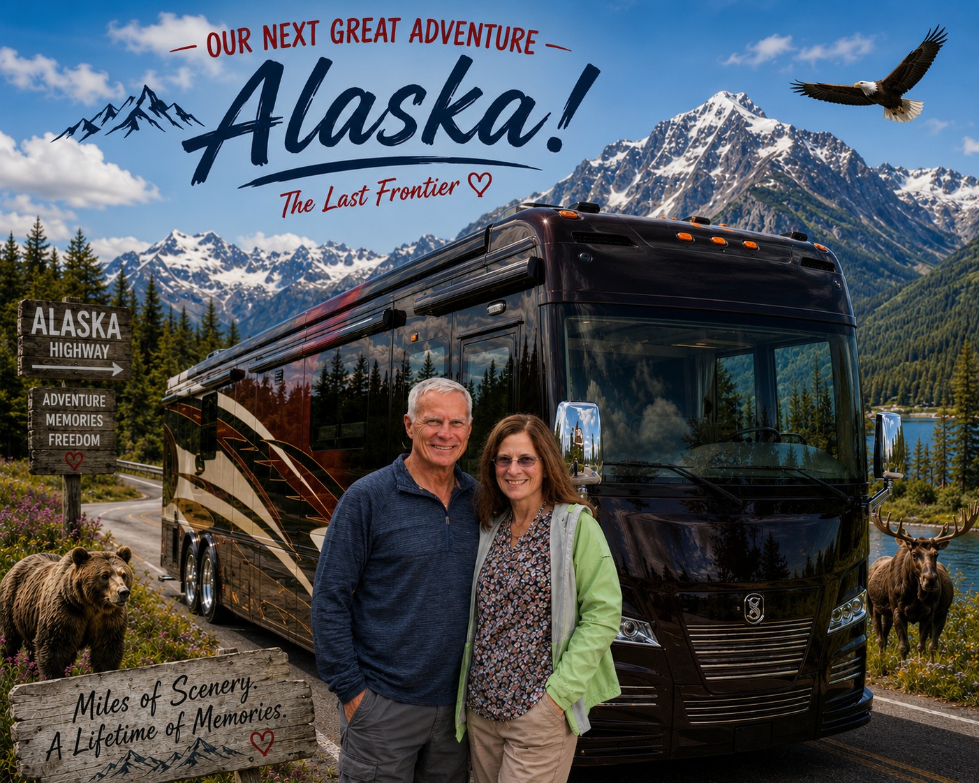We're on the move again! 🚐💙

Our newest Fantasy RV Tour—Great Alaska Escape 2026—is officially underway! Over the next 63 days, we'll travel 5,718 miles, staying in 27 different campgrounds as we make our way north.

Our journey begins through the breathtaking Canadian Rockies before we hit the legendary Alaska Highway. We can't wait to experience stunning mountain scenery, glaciers, turquoise lakes, incredible wildlife, and all the unforgettable adventures that await. We're especially hoping for plenty of moose, bears, eagles, and other amazing wildlife sightings along the way!

Follow along as we share the highlights, beautiful landscapes, and memorable moments from this once-in-a-lifetime adventure. More updates to come!
#goguided #rvlife #travel